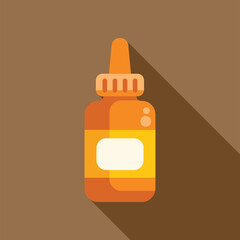 Poster - Dropper bottle containing a bright orange liquid and featuring a blank white label for adding your own text