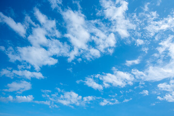 blue sky and white clouds.