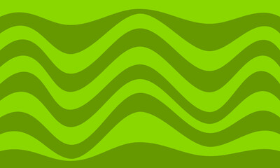 Wall Mural - green stripes lines wave curves abstract background