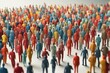 © Yuane - Crowd of Multicolored Miniature Figures