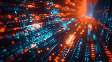 Binary Code Abstract Background