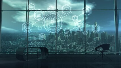 Wall Mural - infographics on the topic of distributing tasks between humans and ai.