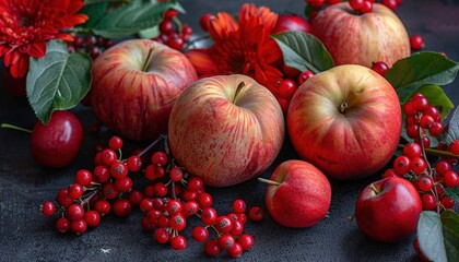 Wall Mural - red apples