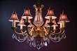 © Sanan - Luxury chandelier isolated on dark background. ai generative