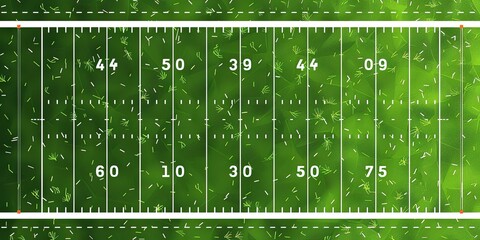 A football field with the numbers 1 through 99 on it