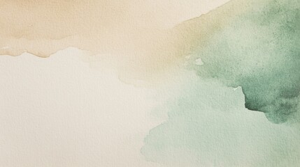 Aufkleber - Muted watercolor paper texture with pale green and beige