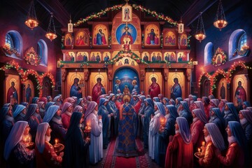 Serene Worship in an Orthodox Church