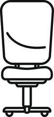 Wall Mural - Simple line icon of a comfortable office chair, perfect for representing a modern and efficient workspace