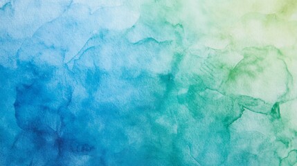 Poster - Abstract watercolor paper texture in blue and green hues
