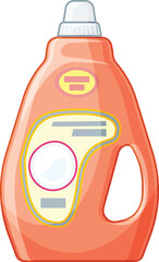 Poster - Cartoon detergent bottle with blank label for adding your own design