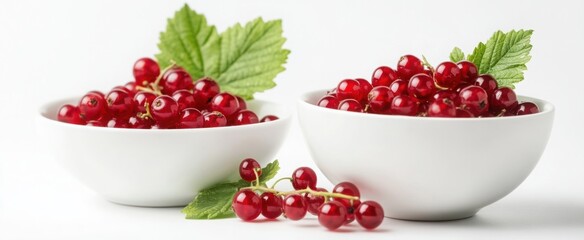 Two white bowls filled with red curls