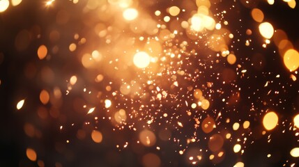 Poster - Glittering fireworks show with shimmering stars and bursts