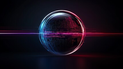 Canvas Print - Text morphing into different languages, 3D style, panini projection, colorful gradient background, more clarity with clear light and sharp focus, high detailed