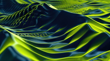 abstract topographic image with linear simplicity and navy, lime colors