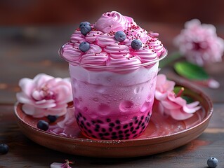 Poster - A bubble tea in a plastic cup.