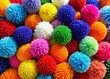 © kansak01 - playful bright colorful playful knit pom poms