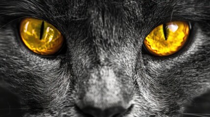 Poster - Close-Up of a Cat's Eyes