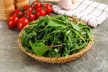 Poster - Arugula and spinach mix salad