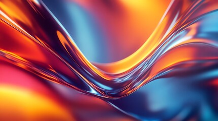 Wall Mural - Abstract  Metallic Waves