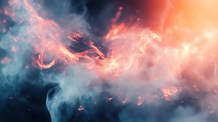 Canvas Print - Abstract Fire and Smoke