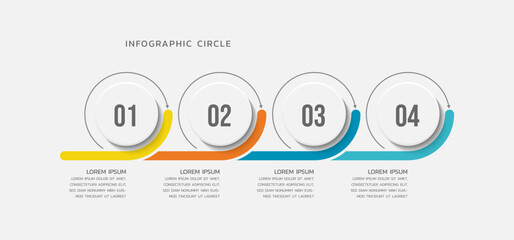 Wall Mural - Modern infographics business template design