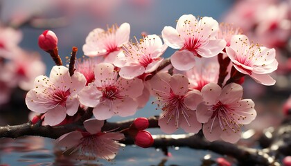 Sticker - pink cherry blossom