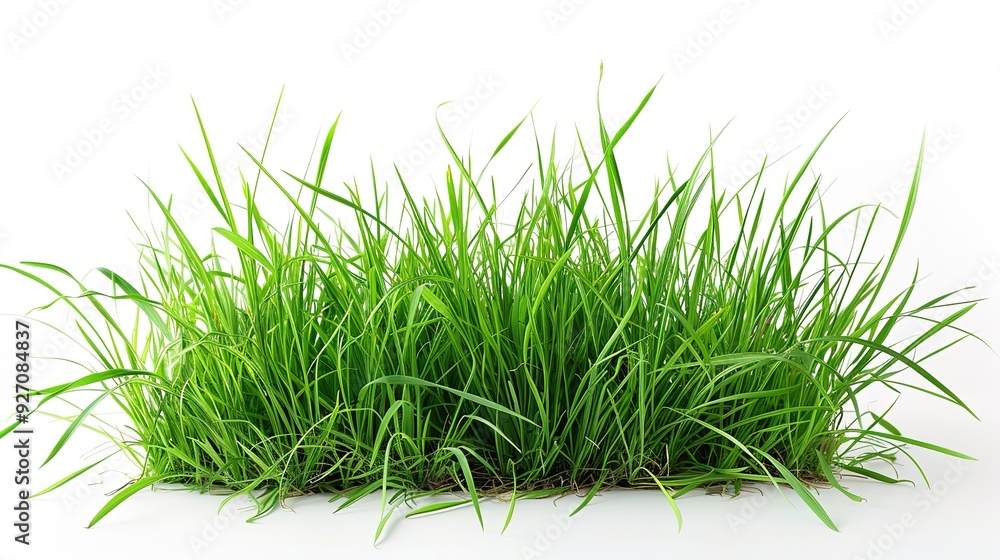 Isolated green grass on a white background Stock Photo | Adobe Stock