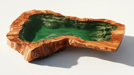 Poster - Green Liquid Inside Wooden Container