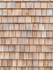 Canvas Print - Wooden Shingle Roof Close-Up