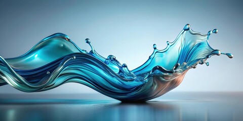 Abstract liquid sculpture in fluid motion , abstract, liquid, sculpture, fluid, motion, art, creativity, vibrant