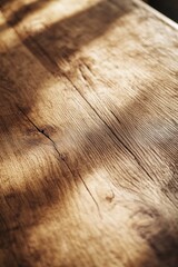 Wall Mural - Wooden Table with Coffee Cup,