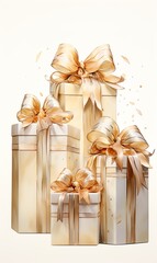 Wall Mural - gift box with ribbon