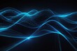 © astiva - Attract Blue Line Movement, Abstract Wave Line, Light Technology Background, Copy Space.
