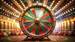 © Collection - of a wheel of fortune in a casino setting with symbols of luck , wheel, fortune, lottery, luck,casino, gambling, roulette, win
