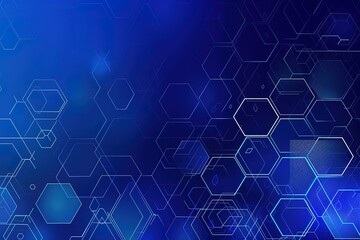 A blue background with a lot of hexagons