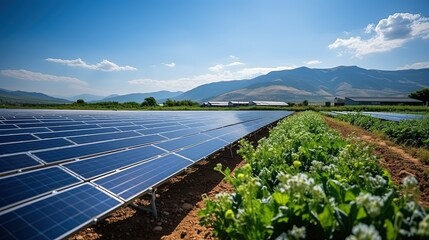 Sticker - High-Resolution Image of Photovoltaic Solar Panels for Energy