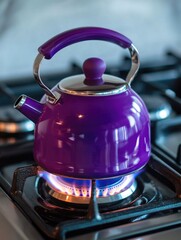 Sticker - Gas Stove with Purple Tea Kettle