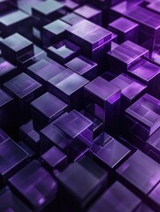 Wall Mural - Purple cube cluster