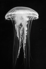 Black and White Jellyfish Photo