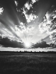 Canvas Print - Sun shines through clouds