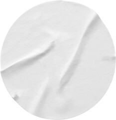 Wall Mural - blank white round paper sticker label isolated on white background