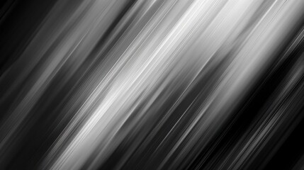Leinwandbilder - A digital illustration features diagonal lines in shades of gray against a black background. The lines are blurred and appear to be moving at a high speed, creating a dynamic and abstract visual effec