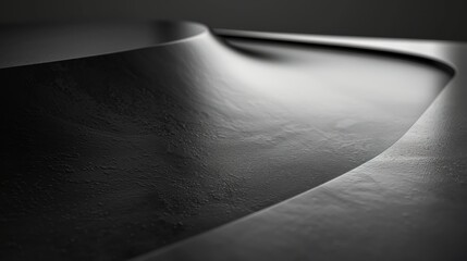 Leinwandbilder - A close-up shot of a smooth, black, curved surface with a subtle texture and light reflecting off of it. The surface appears to be part of a larger, abstract design.