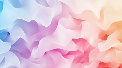 Poster - Colorful abstract background featuring fluid gradients and soft, wavy textures in shades of pink, blue, and orange.