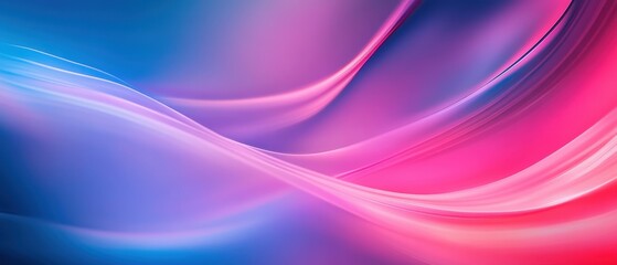 Poster - Abstract vibrant gradient background featuring smooth, flowing curves of blue, purple, and pink hues. Perfect for modern and stylish designs.