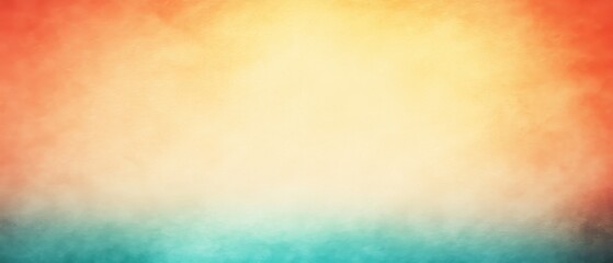 Poster - Abstract gradient background with warm orange, yellow, and cool turquoise colors. Suitable for creative design, text overlays, and digital projects.