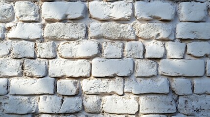 Close-Up of a White Bricks Wall Showing a Clean and Minimalistic Surface with Even Texture, Ideal for Backgrounds, Designs, and Architectural Concepts.