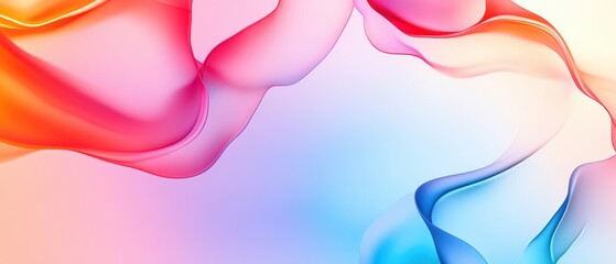Poster - Vibrant abstract fluid art with colorful gradients of pink, red, blue, and orange. Perfect for wallpapers, backgrounds, or artistic projects.