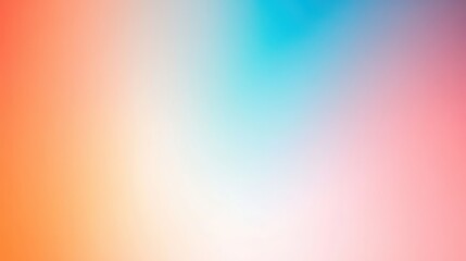 Poster - Vibrant gradient background with soft transitions of colors, featuring blue, pink, and orange hues. Ideal for use in digital and graphic design projects.
