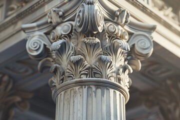 Wall Mural - ai generative ancient greek building pillars